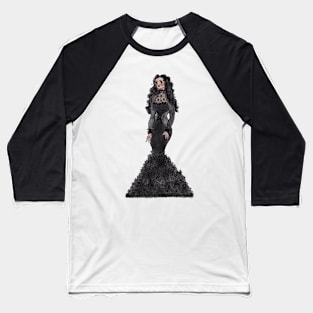 Wednesday Addams Goes to the Ball Baseball T-Shirt